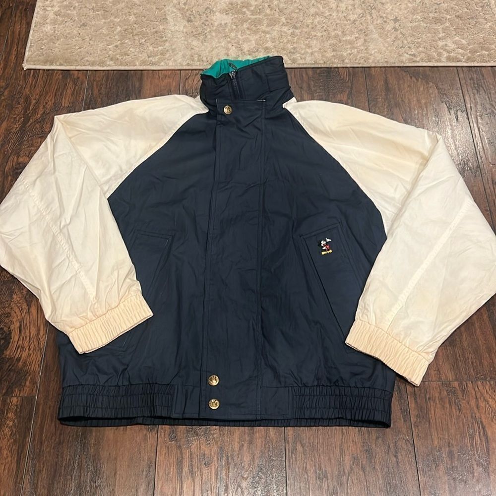 Mickey‎ & Co. Men's Navy Jacket size M in GUC big Mickey on back EUC for age 90s